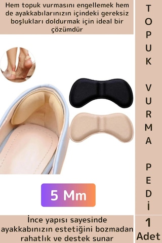 Gündelik Konforlu İnce Yumuşak Esnek Ayak Topuk Vurma Önleyici Boşluk Doldurma Daraltma Pedi 5 Mm