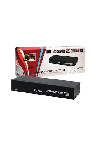 Powermaster 8 Port Video Audio Splitter