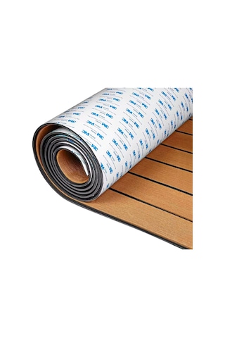 Marka 3m 9448a Bantlı Eva Suni Teak Tik Deck Tekne, Yat, Havuz Kenarı Ve Karavan Için Zemin Kaplaması 240 X 120 Cm