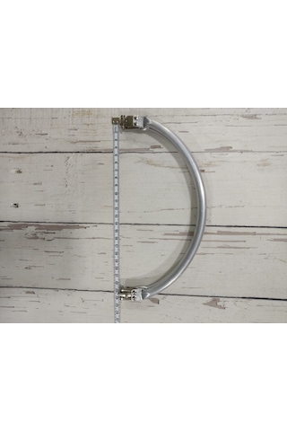 Metal Oval Gizli Çanta Bursu 24 Cm 1 Adet Açık Gri - Gümüş