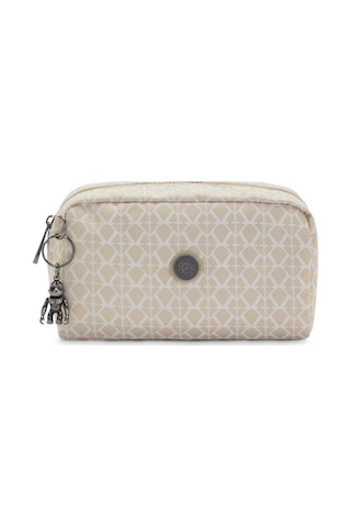 Kipling Gleam Makyaj Çantası Kahverengi Sıgnature Beıge