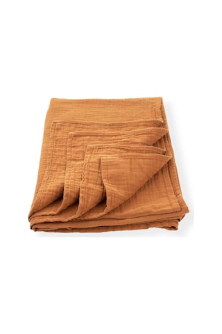 Müslin Bebek Çarşafı Yıkanmıştır 120x150cm +/ - 2 Cm Kahve