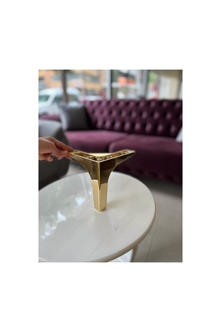Kanepe Ayağı Moda Pirinç 14 Cm Plastik Gri