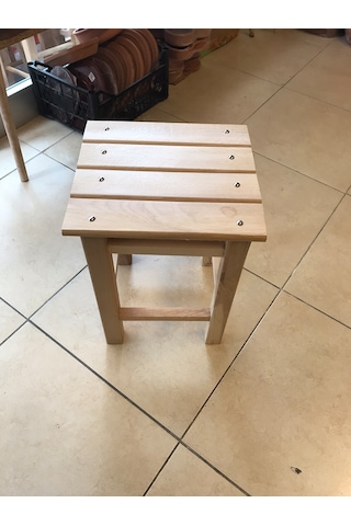 Ahşap Tabure Gürgen Ağacı 40 Cm