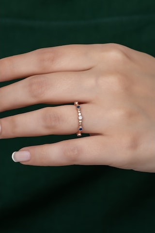 Gümüş Prenses Yüzük Rose Gold Kaplama 925 Ayar Gümüş Rose Gold (511780040)