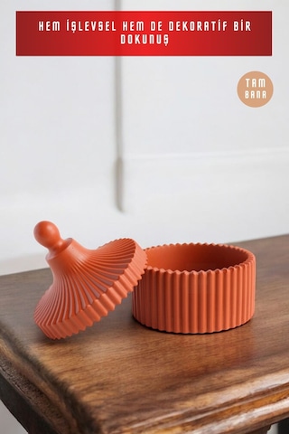 El Yapımı Dekoratif Kutu Kapaklı Takı Kutusu Siyah Model 10 - Terracotta