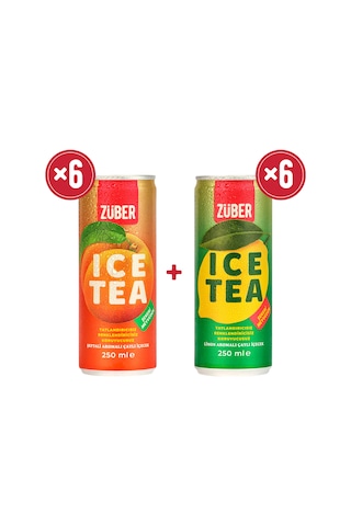 Züber Ice Tea Limon & Şeftali 12 x 250 ML