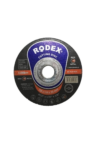 Rodex 115 x 1.0 x 22 Paslanmaz Çelik ınox Kesme Taşı 10 Adet