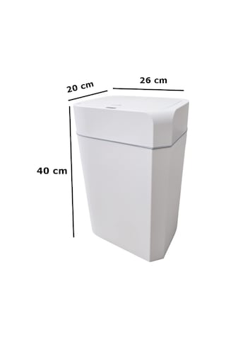 Sensörlü Otomatik Plastik Çöp Kovası 18 Litre-beyaz Yerli Üretim Beyaz