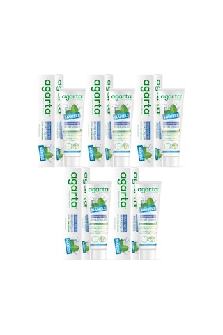 Agarta Doğal Diş Macunu 100ml Naneli 5 Li Set Beyazlık