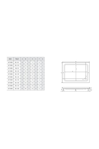 Shower 80X100 Dikdörtgen Duş Teknesi