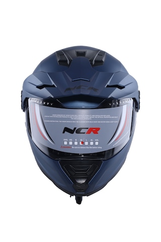 Ncr X-Cross Çene Açılır Ece-22.06 Kask Mat Mavi