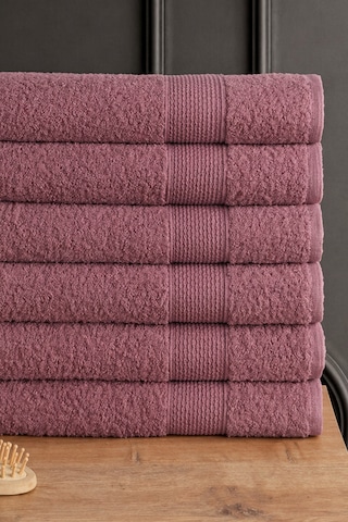 Güvenal Blanc 6'lı 50x90cm El Yüz & Saç Havlusu Seti Havlu El Havlusu Banyo Havlusu I Çeyiz Havlusu - Mürdüm