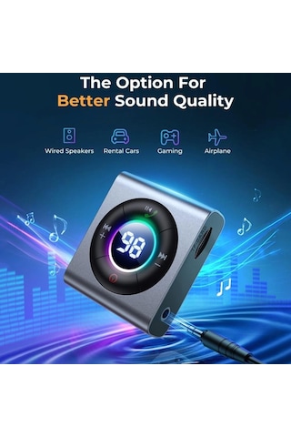 Joyroom Jr-cb2 Wireless Transmitter 2'si 1 Arada Kablosuz Verici/alıcı-koyu Grı