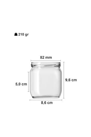 Afracam 10-1000 Ml Farklı Boyutlarda Kavanoz 10-1000 Arası Cc Konserve Metal Kapaklı Cam Kavanoz 6 Adet Şeffaf, 4 Genel
