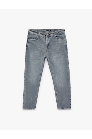 Koton Regular Fit Normal Bel Cepli Tapered Jean Pantolon - Joe Jean İndigo Stone 6sam40158nd İndigo - Taş