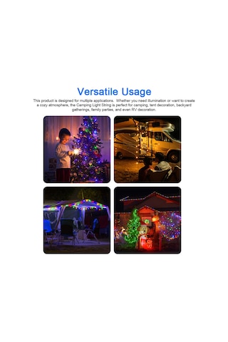 Teltree Çok Fonksiyonlu Kamp Aydınlatma: Led Rgb Çadır Ve Açık Hava Dekorasyonu, Dahili Pil İle Tasarruf Çok Renkli