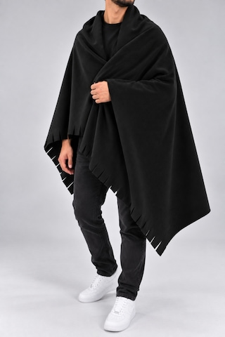 Parshey Polar Şal 70x170 Cm Unisex Sıcak Tutan Yumuşak Kenar Püsküllü Siyah