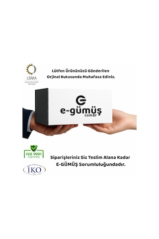 E-gümüş Işgold 100gr Külçe Gümüş