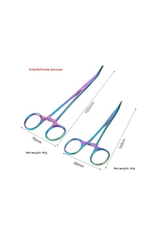 Mufunye Titanium Çelik Oluklu Olta İğnesi Çıkarma Aleti - Kan Durdurucu, 18cm, Sağlam Tutuş, Balıkçılık Aksesuarı Renkli