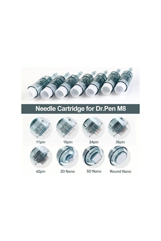 20 Adet 5d Dr. Pen M8 İğne Kartuşları Elektrikli M8 Dr. Kalem Rulo Mikroiğne Ucu 01d1og Çok Renkli