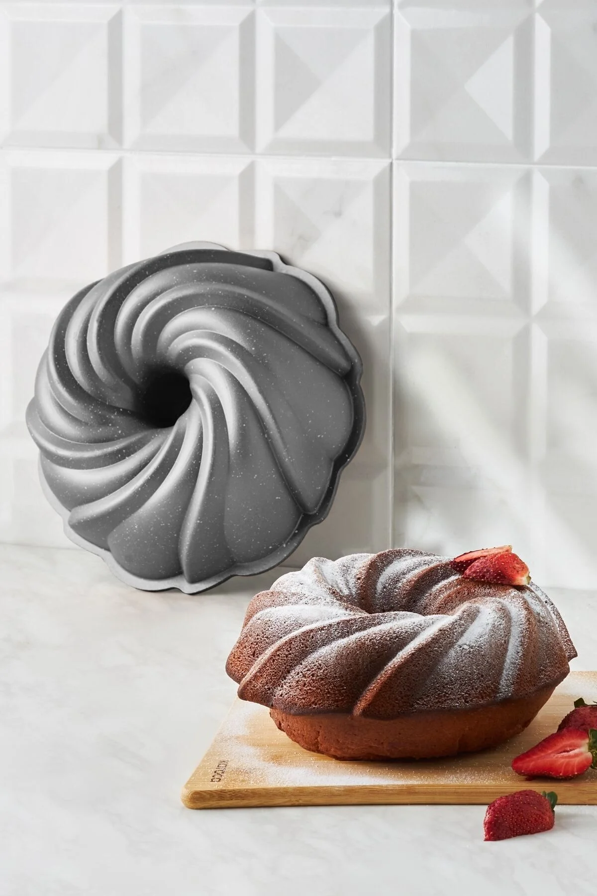 Emsan Cake Pro Örgü Döküm Kek Kalıbı 26 Cm Antrasit
