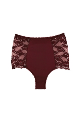 Magic Form 589 Jarse Kumaş Dantelli Şort Külot-bordo Bordo