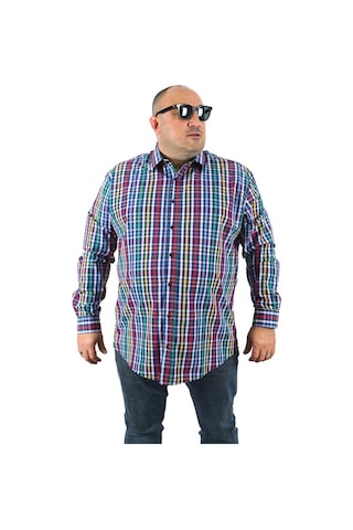 Starbattal Büyük Beden Erkek Piqquare Gömlek 23360 YESIL