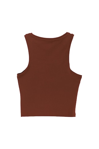 Slazenger KAIDENA IN Kadın Slim Fıt Kolsuz Kahve Tişört