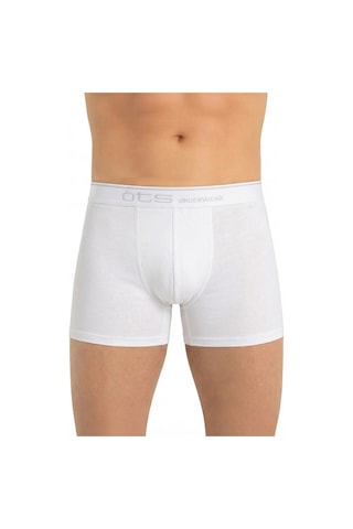 Öts Erkek Pamuklu Boxer Esnek Konfor Odaklı Tasarım 2640 Beyaz