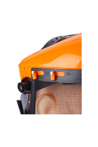 Maiyame Kafa Tutan Çelik Ağ Özellikli Bahçe Güvenlik Maskesi - Kesme İşlerinde Yüz Koruması, Soluklu, Dayanıklı Ve Turuncu