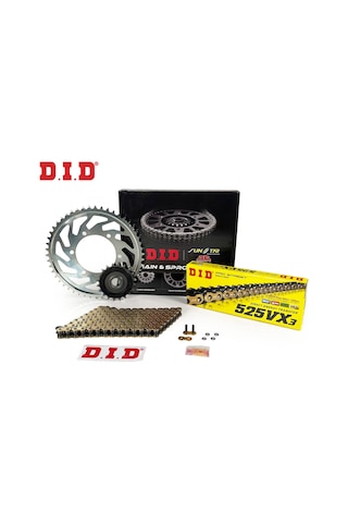 Zincir Dişli Seti Yamaha Fz8 / Fazer 800 Cc 2010-2016 / Yamaha / Fz8 / Fazer / 800cc / Zincir: Dıd-525vx3 Gold -122 / Ön Dişli: Jt 16t / Arka Dişli: Sunstar 46t / 2010-2011-2012-2013-2014-2015-2016