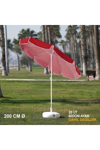 Bordo Plaj Şemsiyesi 200 Cm Ø