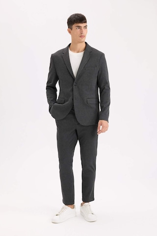 DeFacto Slim Fit Dar Kesim Ceket Yaka Düğmeli Blazer Ceket D6074AX24AUAR198 Antrasit