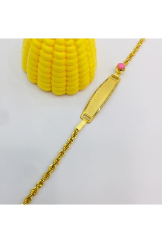 Çelikoğlu Kuyumculuk 8 Ayar Altın Kız Bebek Çocuk Künyesi 1.32 G