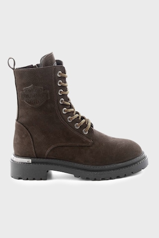 Harley Davidson Rebel Logolu Hakiki Deri Bot Kadın Bot 026z100023 Ctn Dark Brown Kahverengi