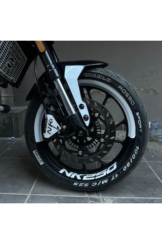 Cfmoto Nk250 Motosiklet Yarım Jant Kaplama Stıcker Nk250 Yazılı Etiket Stıcker Modeli