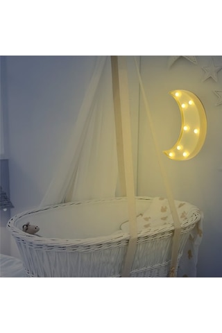 Dekoratif Led Ay Gece Lambası Sarı