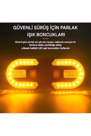 Fy-1825 Kablosuz Bisiklet Dönüş Sinyali Led Arka Lamba Usb Şarjlı, Uzaktan Kumandalı, Ipx5 Suya Dayanıklı Siyah