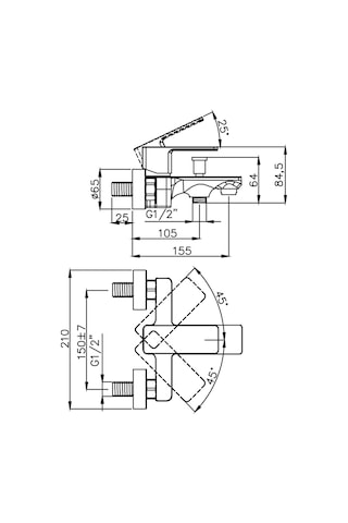 Adell Bloc Banyo Bataryası -parlak Krom 15940501