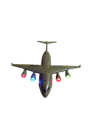 A400a Askeri Kargo Uçağı - 35cm Sesli Işıklı Ve Hareketli + 3 Mini Tank - Tank Atma Özellikli