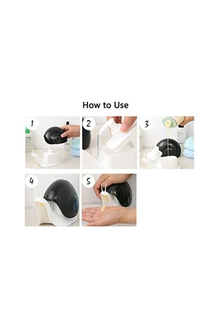 Xurunkeji Mutfak, Banyo Vb. İçin Sevimli Salyangoz Sabunluk 120ml Siyah Siyah