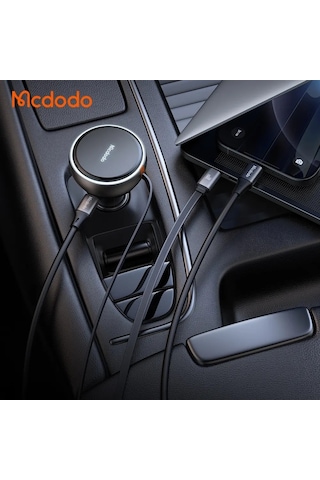 Mcdodo Cc-4850 80w Geri Çekilebilir Kablolu Hızlı Araç Çakmak Şarj Cihazı