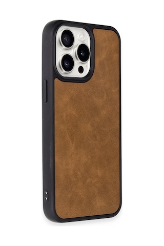 Cosmotex Newface Apple iPhone Uyumlu 14 Pro Max Kılıf Aras Deri Kapak - Taba