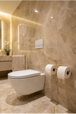 Yedekli Tuvalet Kağıtlığı Premium Gold Alüminyum Dayanıklı Yapışkanlı Altın
