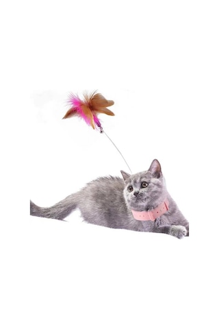 Mucit Home Kedi Boyun Oltası Hareketli Tüylü Ayarlanabilir Kedi Oyuncağı Eğlenceli Tasma