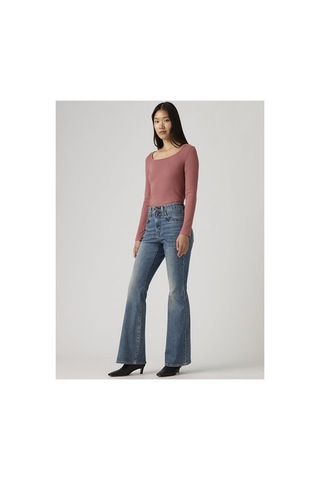 Levi's 726 High Rise Flare Kadın Jean Pantolon - Face Right-16362 Med İndigo - Worn İn
