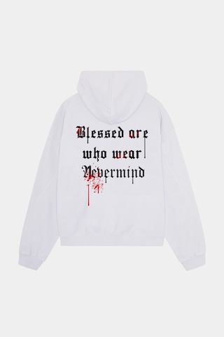Unisex Oversize Hoodie - Blessed Are Who Wear Tasarım Sweatshirt Beyaz