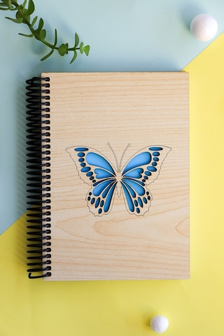 Doğal Ahşap Kapaklı Çizgisiz Defter Şık Ve Dayanıklı Tasarım Çok Renkli