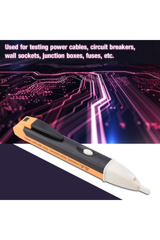 Yaozixa 60v-1000v Ac Dijital Voltaj Testeri, İletimli Tespit, Led Işık Ve Ses Uyarısı, Ev Ve Endüstriyel Kablolar, Soketler İçin Güvenli Test Kalemi